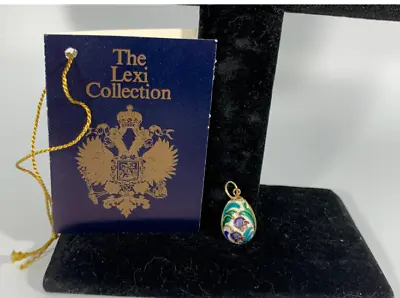 Vintage JOAN RIVERS Lexi Collection Cloisonne Faberge Egg Pendant Charm • $45