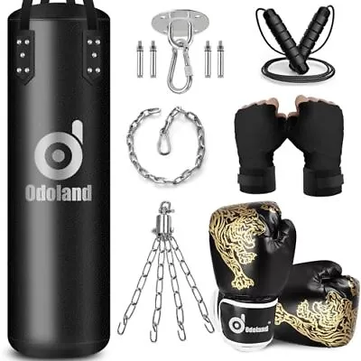 8-in-1 Punching Bag For Adult Men Women 4FT Heavy Boxing Bag Set With 12OZ B... • $77.91