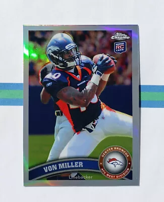 2011 Topps Chrome Von Miller Rookie Holo Refractor RC #212 Denver Broncos • $8.99