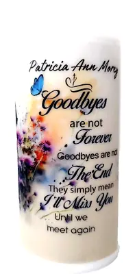 Celebration Of Life Candle Memorial LED Candle Customized Forever Candle • $22.49