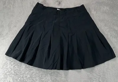 Womens Skirts 12 Tennis Mini Vintage Golf Sport Casuals Black Pleated Microfiber • $21.15