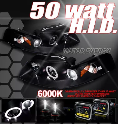 99-04 Ford Mustang Halo Projector Headlight+hid Xenon Kit Black Gt Svt Cobra Set • $202.95