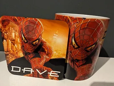 2012 MARVEL SPIDERMAN Mug Ceramic Retro Spider-Man Mug Coffee Tea & Coaster  • £8.99