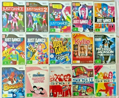 $94 • Buy Nintendo Wii Games - Sing And Dance - JUST DANCE* GUITAR HERO ** FREE POSTAGE **