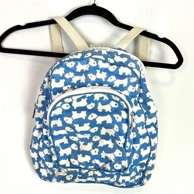 Roberta Roller Rabbit Backpack Dog Print Blue White Mini Bag • $20