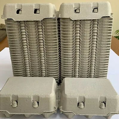 100 Half Dozen  'flat Top' Egg Boxes Suitable For Labels  Up To Large Eggs (new) • £19.25