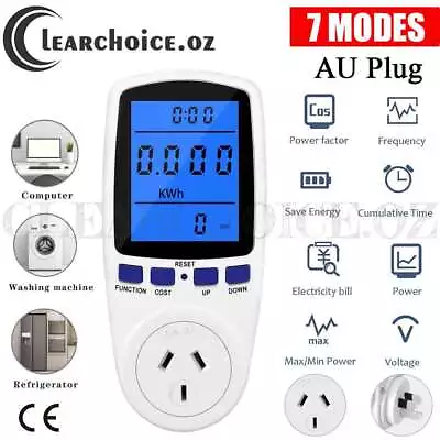 Electricity Power Consumption Energy Meter Monitor AU Plug In Watt Kwh Analyzer • $14.99