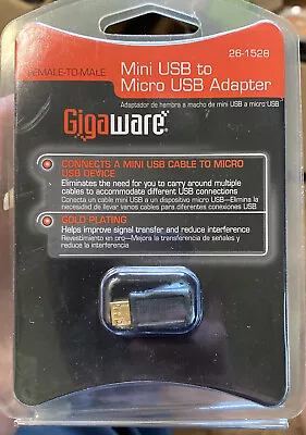 Gigaware Mini USB To Micro USB Adapter Female To Male 26-1528  • $6