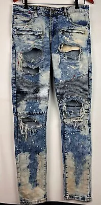 Embellish Distressed Moto Trashed Distressed Jeans Men’s Size 32 X 32 • $27