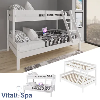 £415.83 • Buy Children's Bed Bunk Bed Loft Bed Everest White With Ladder Solid Wood Vicco 