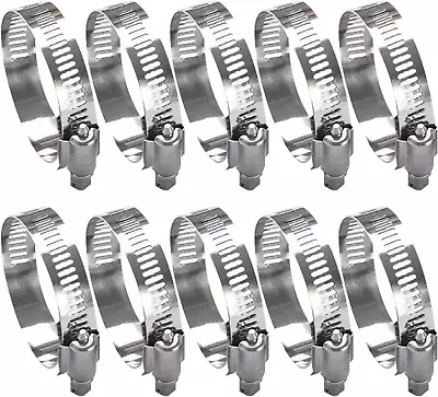 Hose Clamp Stainless Steel Hose Clamps For 1 1/2 Inch To 2 1/2 Inch Hose Pipe L • $16.42