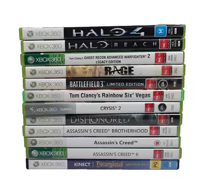 Xbox 360 Game Bundle 12 X Microsoft Xbox 360 Games Bulk Lot PAL X360 • $49.95