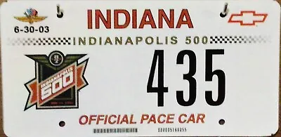 License Plate Indiana - Indianapolis 500 Official Pace Car • $159.99