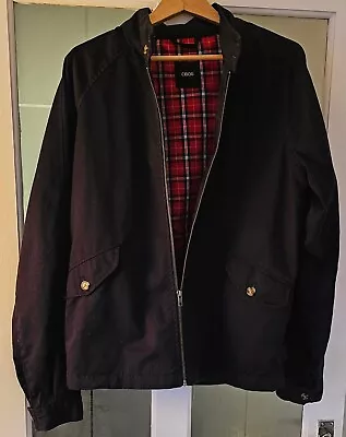 Asos Black Coat With Red Tartan Lining. Mens Size Medium • £7