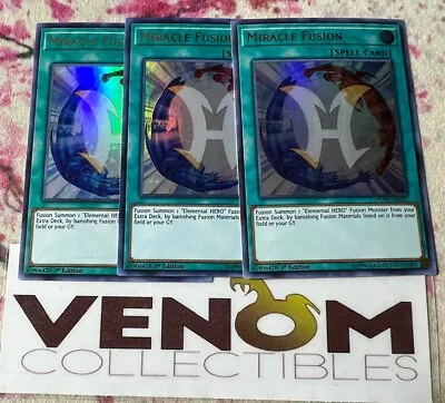 3x (M/NM) - Miracle Fusion - DUPO-EN055 - Ultra Rare - 1st Edition YuGiOh • $5.98