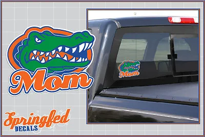 Florida Gators ORANGE SCROLL MOM W/ GATOR HEAD Vinyl Decal UF Decal Sticker • $5.95