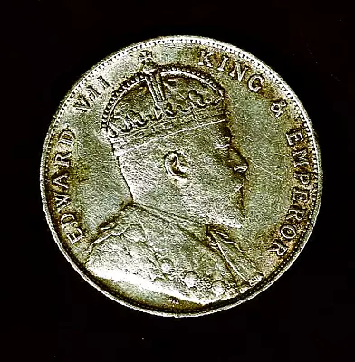 1908 Br. Malaysia Straits Settlement Edward VII King & Emperor $1 Coin@ E.F. • $69.95