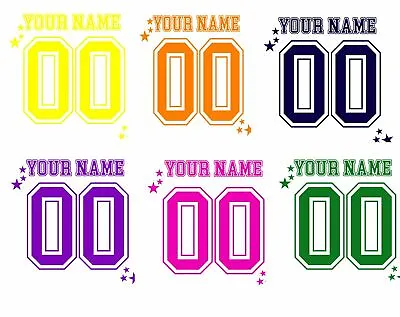 Personalized Football Jersey  Name & Number T-shirt Iron Heat  Transfer  • £2.55