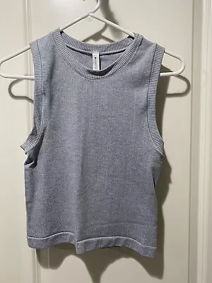 Athleta Renew Muscle Tank Grey Heather Stripe Medium • $18