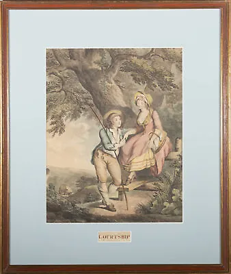 £83 • Buy 18th Century Stipple Engraving - Courtship