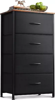 Dresser For Bedroom With 4 Storage Drawers Small Dresser Chest Of Drawers Fabri • £68.51