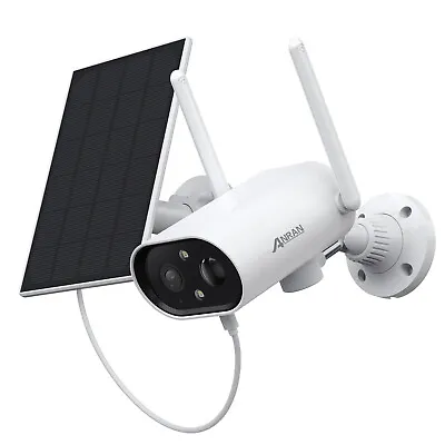 ANRAN Wireless Security Camera 2K WiFi IP Solar Powered Energy CCTV Home Outdoor • £46.96