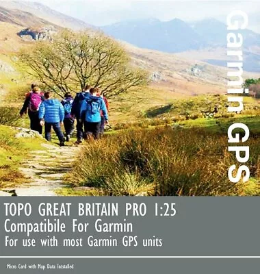 Great Britain PRO 1:25K Compatibile For Garmin GPS Handheld Units • £48.54