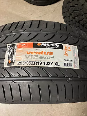 2 New 285 35 19 Hankook Ventus V12 Evo-2 Tires • $349