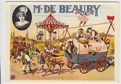 Circus; Mme De Beaury Circus & Variety Animal Act C 1915 Repro PPC Unused • $8.52