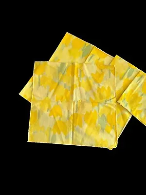 VERA NEUMANN NOS Yellow Green Tulips Napkins Set Of 8 NEW • $40