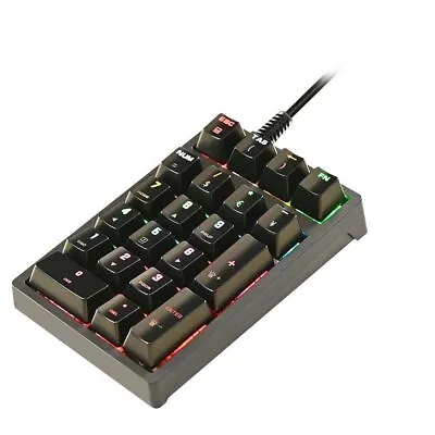 K21 RGB Backlight Laptop Accounting Keyboard Numeric Keypad Numpad Number Pad • £14.37