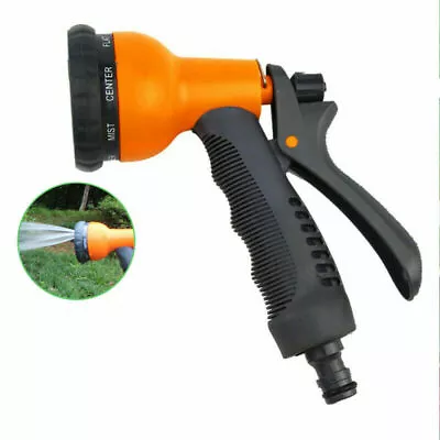 Hose Spray Gun 6 Pattern Dial Head Soft Grip Handle Garden Hosepipe Water Nozzle • £5.95