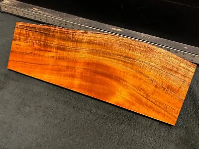 EXHIBITION GRADE Hawaiian Curly Koa Billet Wood: 19.5  X 5.5  X 0.875  • $115