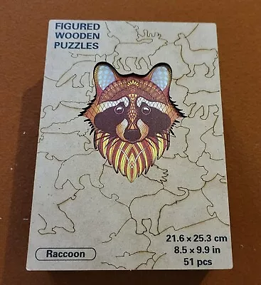Racoon Jigsaw Wooden Puzzle - Arfamo Puzzler’s Choice - 51 Piece- Brand New • $12.99