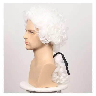 Long Wave White Cosplay Halloween Costumes Wigs For Men • $44.66