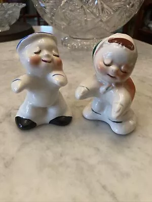 Vintage Van Tellingen Huggingbdutch Boy And Girl Salt And Pepper Shakers • $14