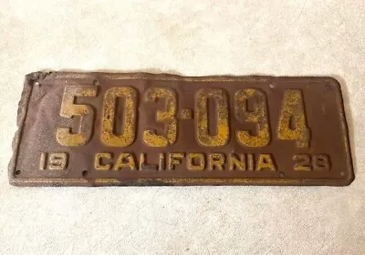 Original 1928 California License Plate Cool Vintage Item • $50