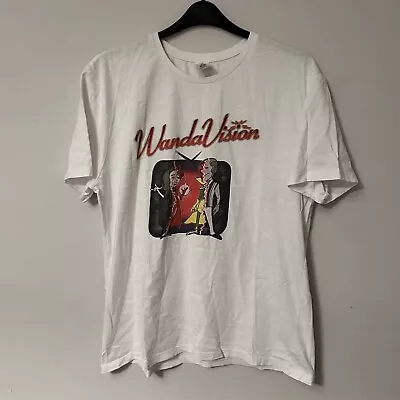 Disney Store Marvel Wandavision Mens XL White Graphic Print Tshirt Top • £14.99