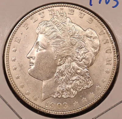 1903 $1 MORGAN SILVER ONE DOLLAR BU Lot#254 • $109.99