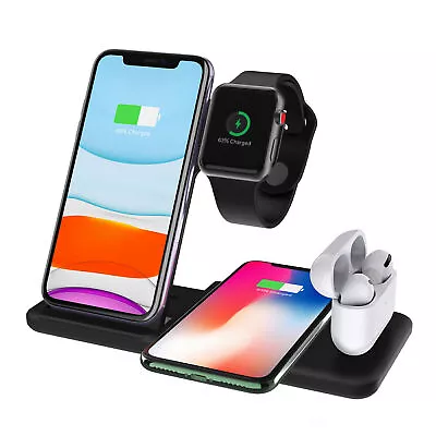 4 In 1 Wireless Charging Dock Station 15W Fast Charge Multi-functional For Apple • $32.35