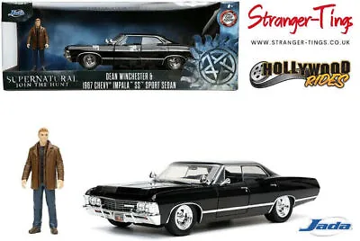 Jada Toys Supernatural 1967 Chevy Impala SS With Dean Figure 1/24 Scale 32250 • $90.82