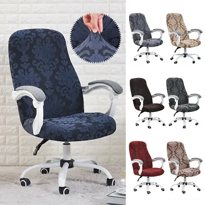 Elastic Thicken Jacquard Office Chair Cover Computer Seat Slipcover Protector • $23.32