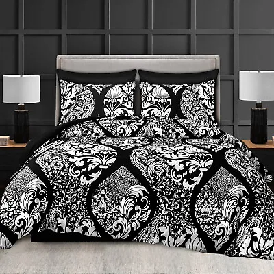 Reversible Single Double King Super King Size Duvet Cover Set With Pillow Cases • £2.99
