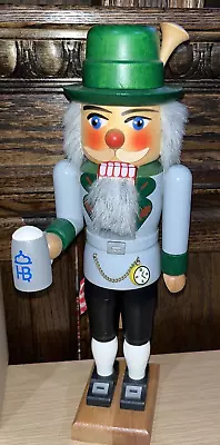 Erzgebirgische Volkskunst Nutcracker Bavarian Drinker Beer In Original Box 14  • $49.99