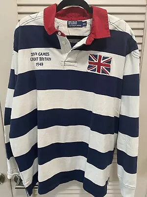 VTG Ralph Lauren Polo Rugby XXL British Double Patch POLO RETAIL LONDON UK • $350