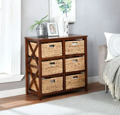 EHemco 3 Tier X-side End Table/Cabinet Storage With 6 Baskets (Collectible) • $99.99