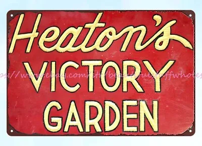 Heaton's Victory Garden Metal Tin Sign Wall Posters Bedroom • $18.80