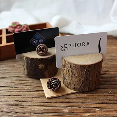 £4.98 • Buy 30/50 Pack Rustic Wooden Place Card Holders Table Number Holders Photo Holder UK