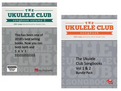 $75 • Buy The Ukulele Club Songbook Volume 1 & Volume 2 Book Bundle OUR TWO BEST SELLERS