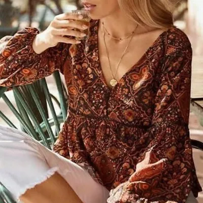 $65 • Buy Arnhem Zephyr Blouse In Pepper - Size 8 - Perfect Condition